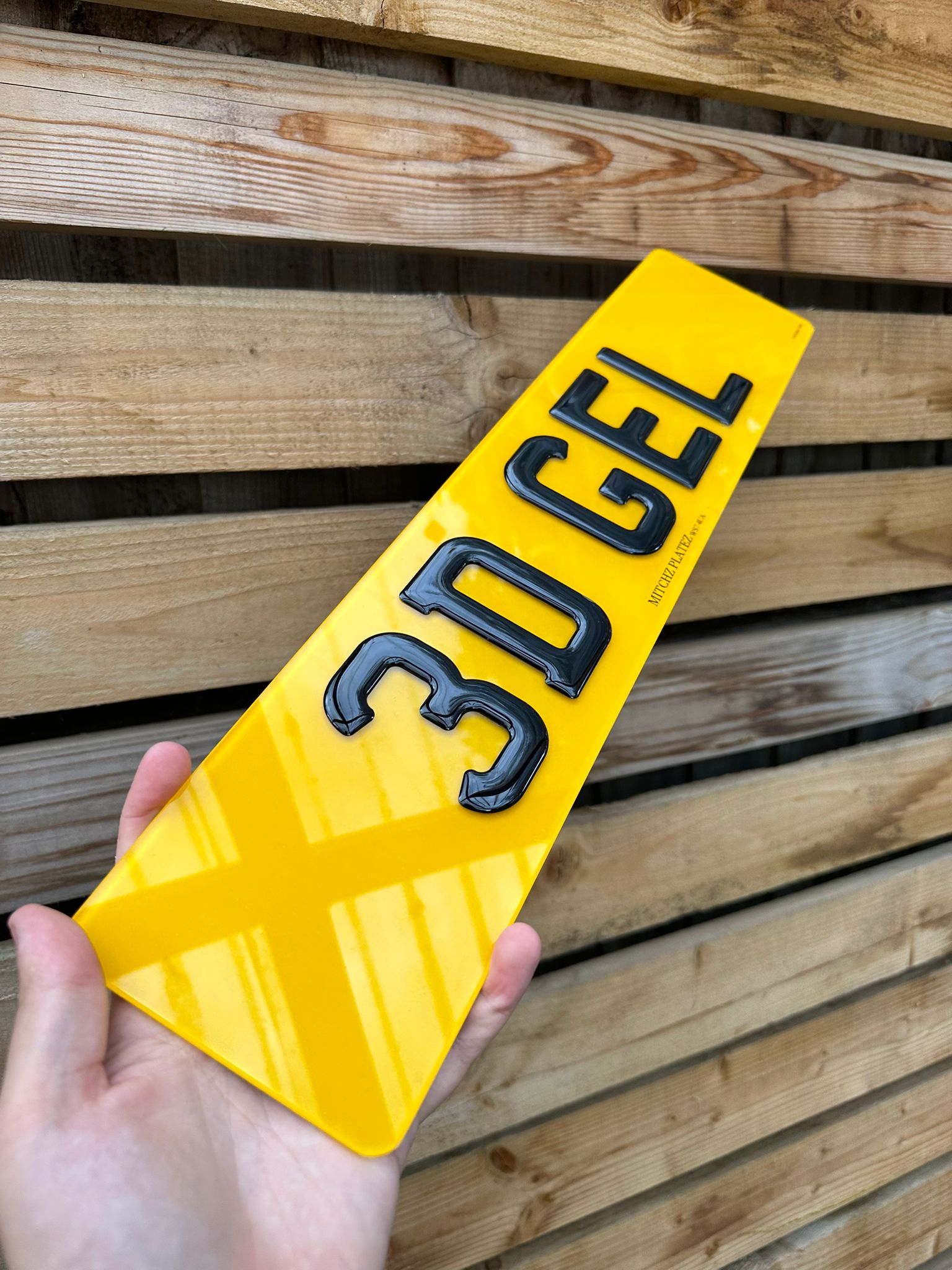 3D Carbon Custom Printed 2D Tinted Number Plates – 16 Inch Short Plates (UK Made)